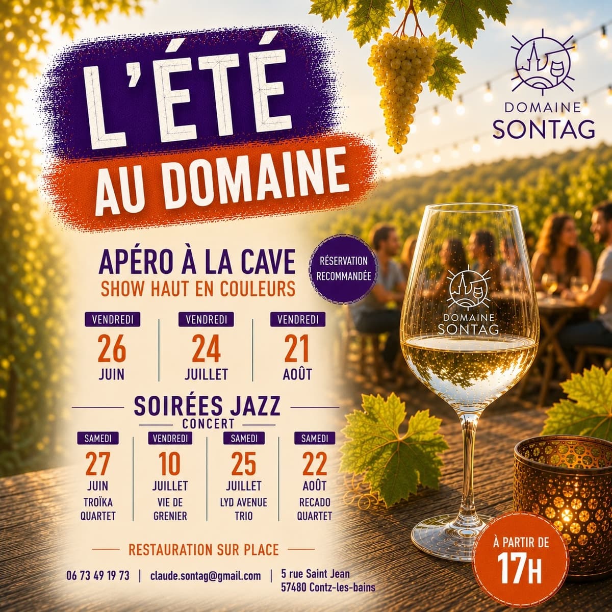 L'été au Domaine Sontag : Apéro à la cave