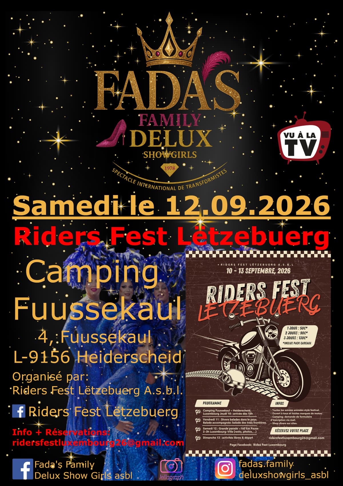 Spectacle Transformiste Fada's Family - Riders Fest Lëtzebuerg