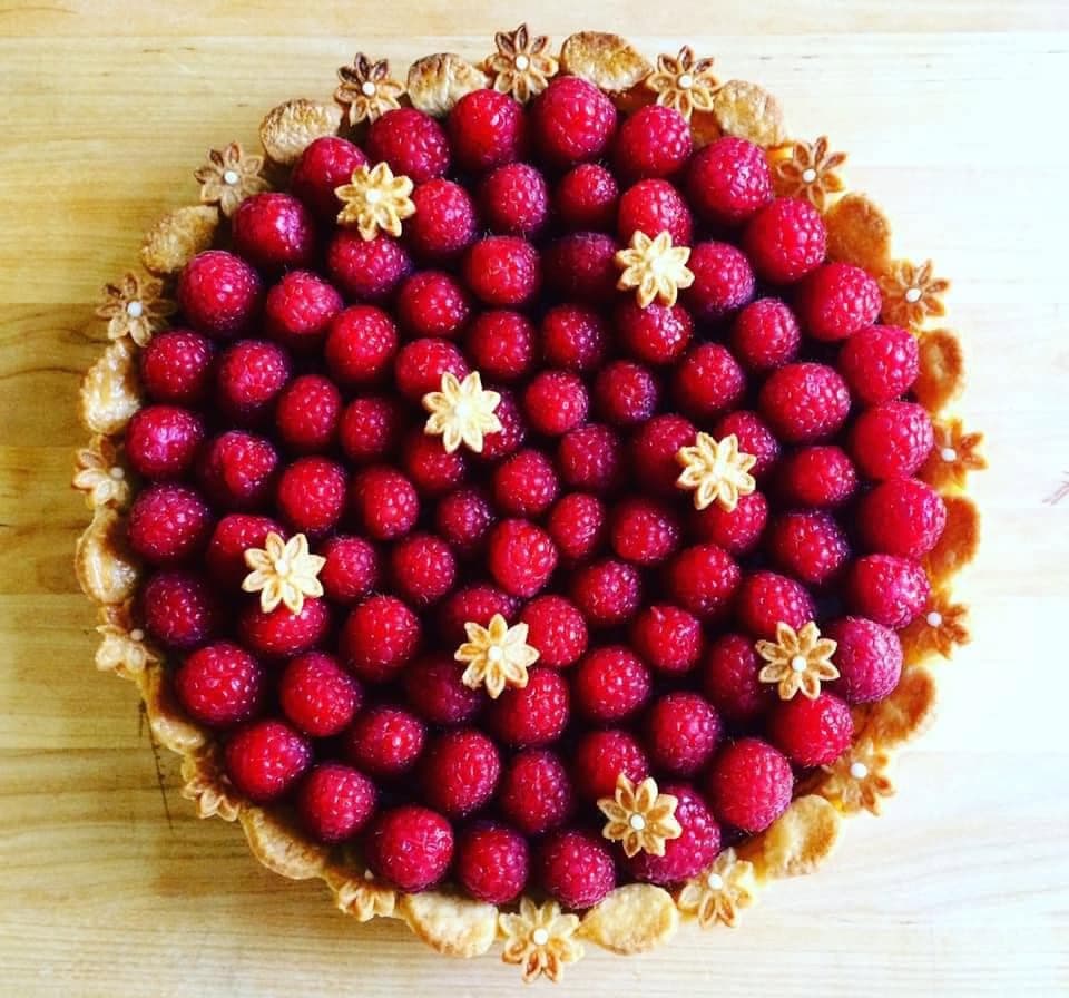 La tarte féérique amande framboise