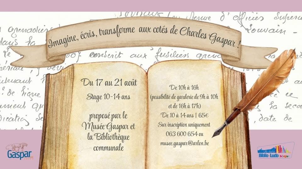 Stage : imagine, écris, transforme aux côtés de Charles Gaspar !