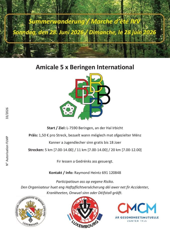 Beringen FLMP IVV Randonnée