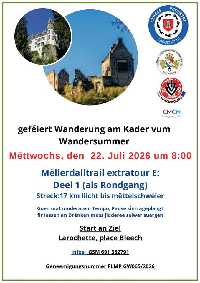 Wandern célébré Larochette FLMP IVV