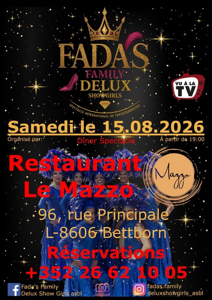 Spectacle Fada's Family Delux Show Girls - Restaurant Le Mazzo Bettborn Préizerdaul