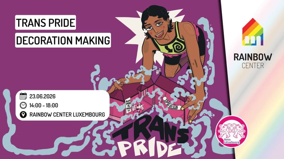 Atelier de création de décorations Trans Pride