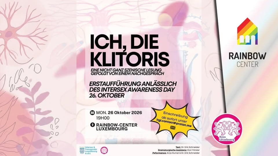 ITGL reading “Ich, die Klitoris” with Anjo Kumst and Erik Schneider