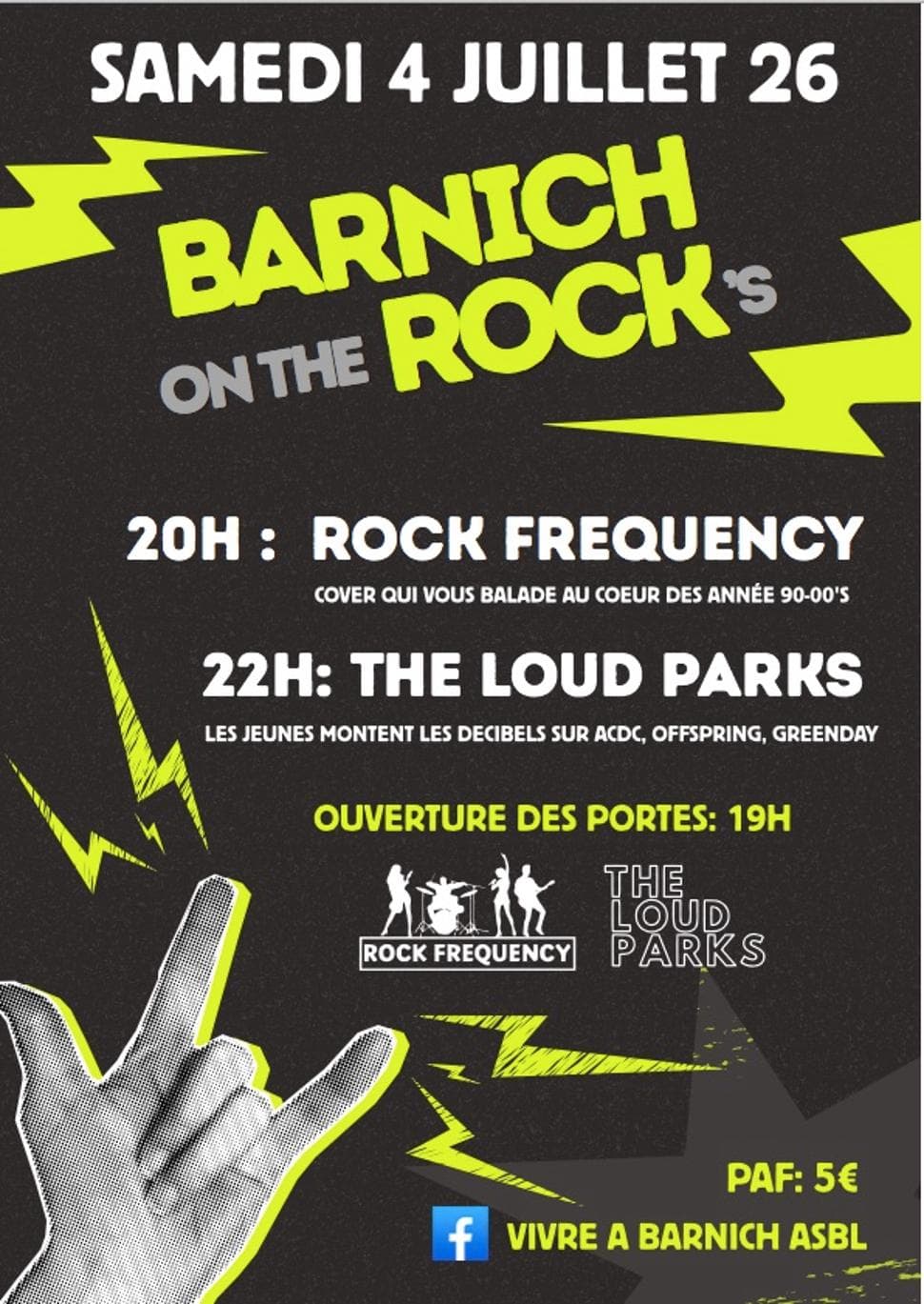 Concert  Barnich on the rock's