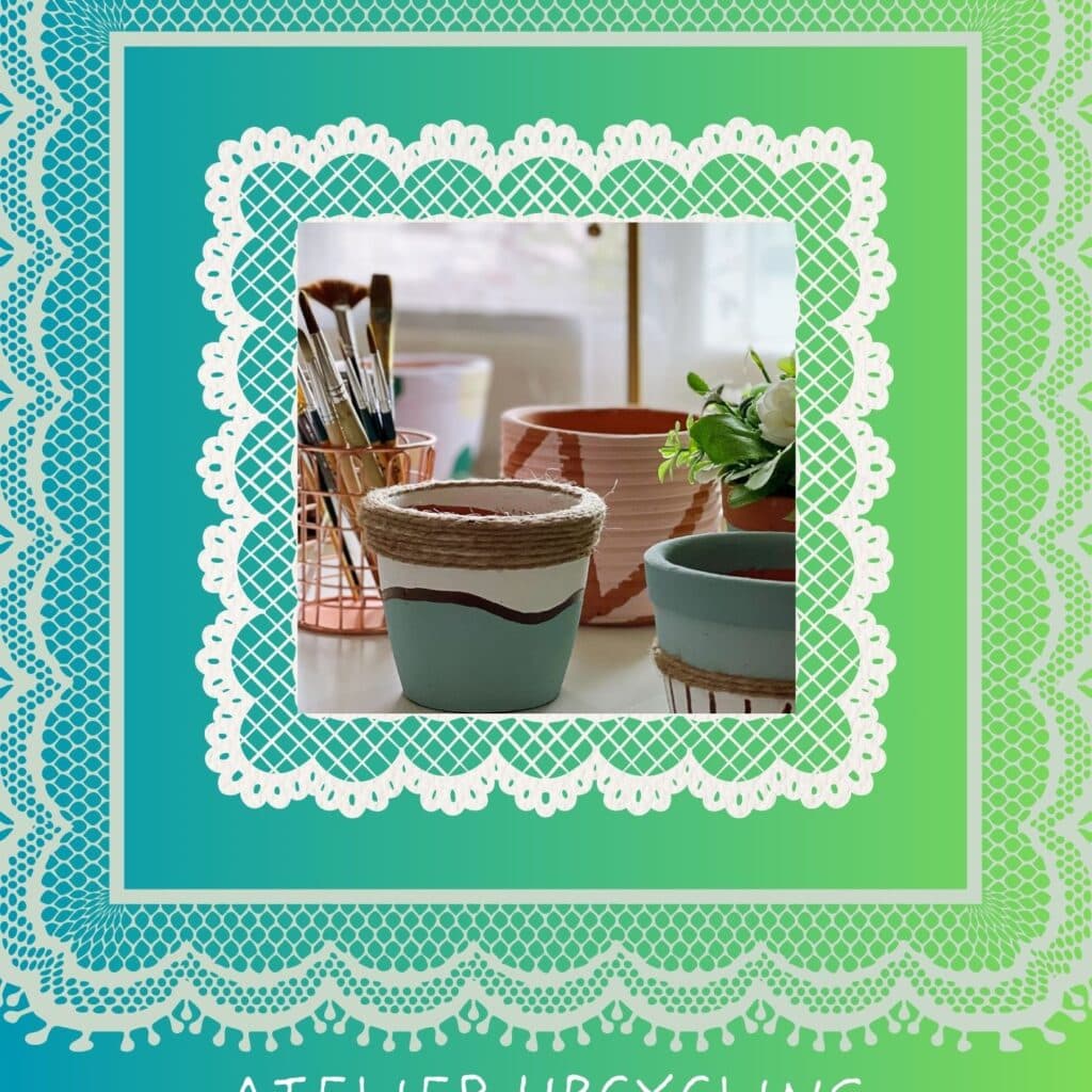 Décoration de pots de fleurs