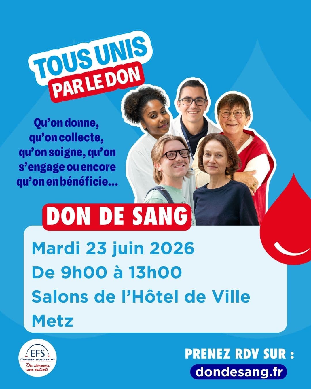 Blood donation in the salons of the Hôtel de Ville de Metz