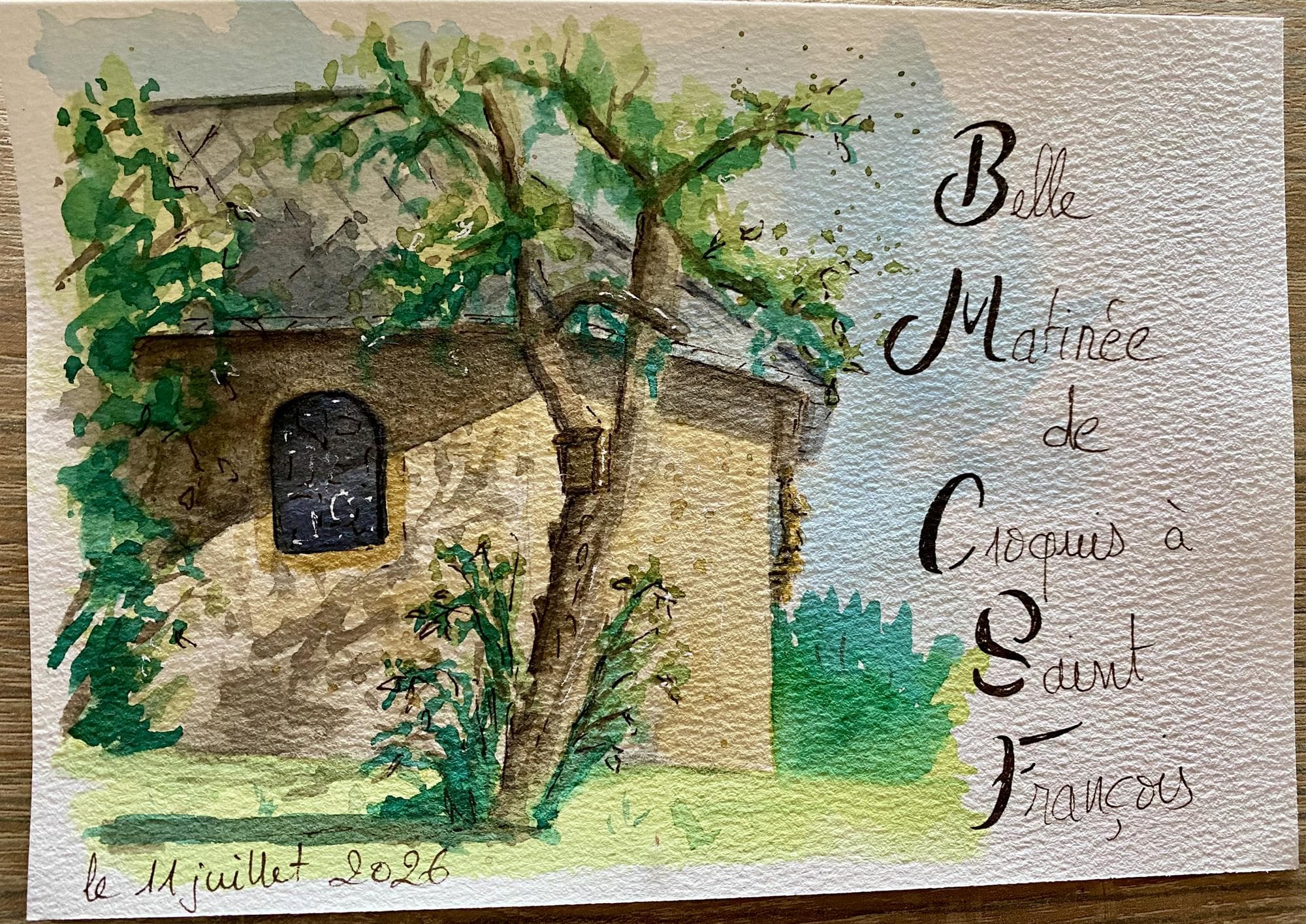 Atelier aquarelle - Croquis