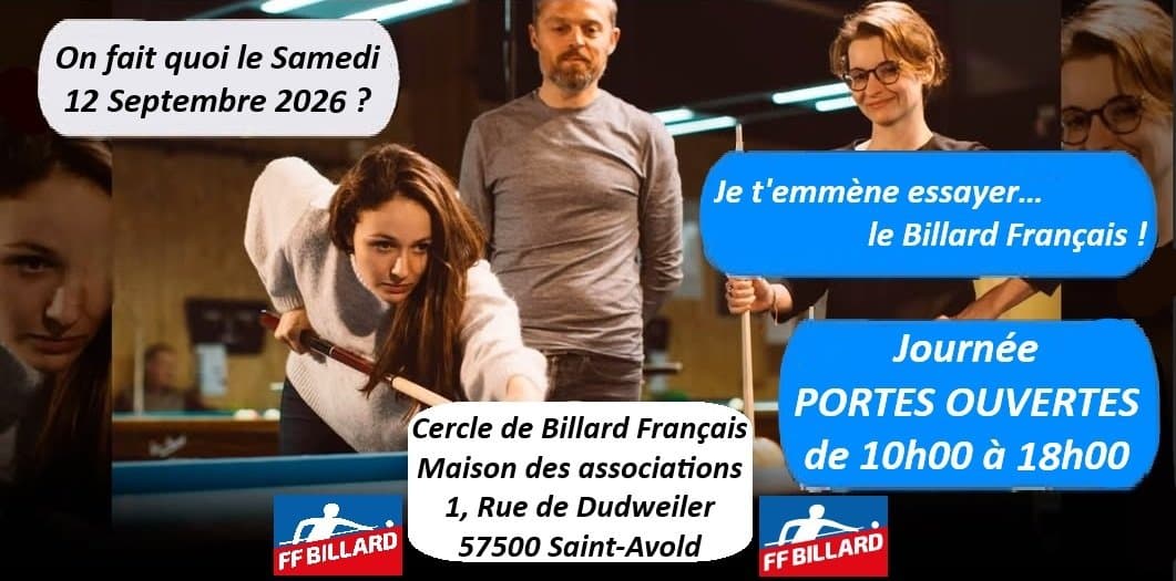Open Day at Cercle de Billard Français de Saint-Avold on September 12, 2026