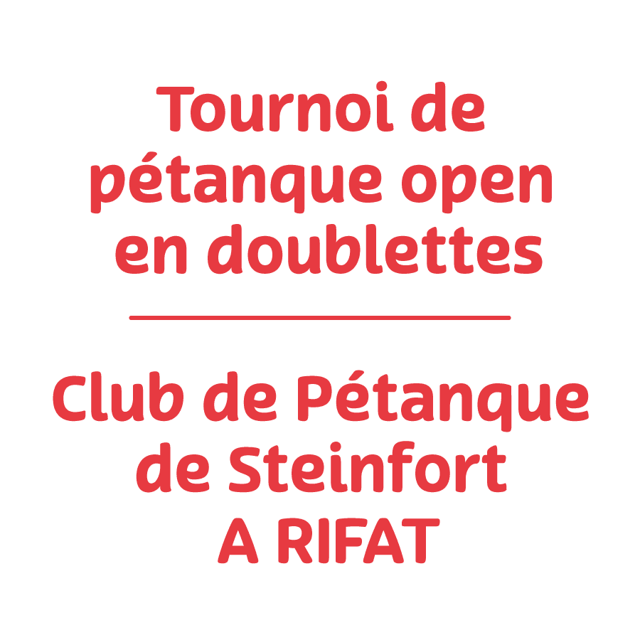 Tournoi de pétanque open en doublettes