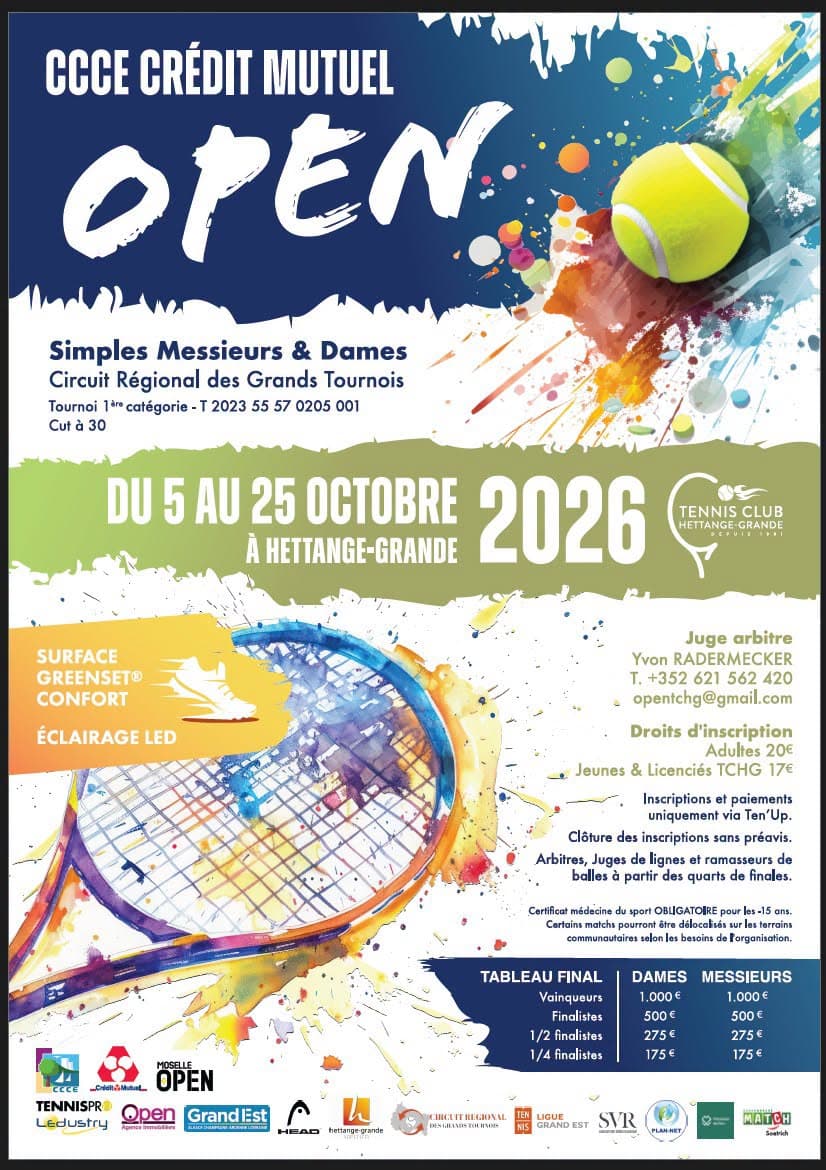 CCCE Crédit Mutuel Open – men's and women's singles