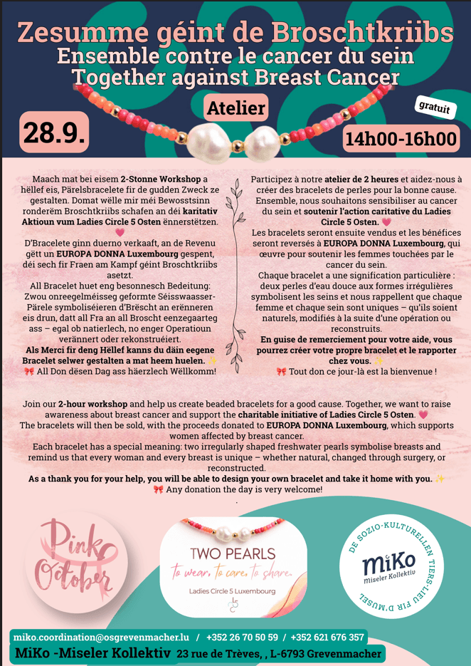 Atelier de bracelets en perles