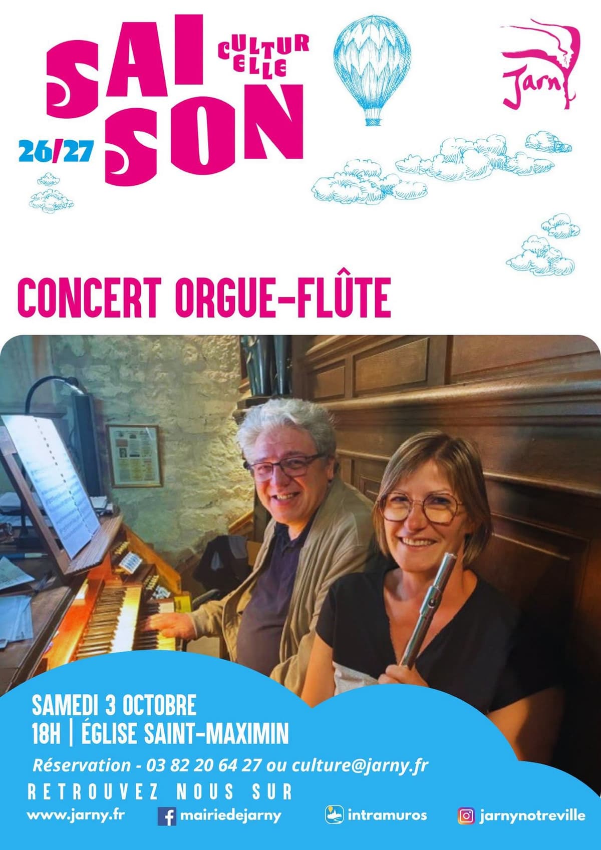 Animation culturelle – Concert orgue-flûte