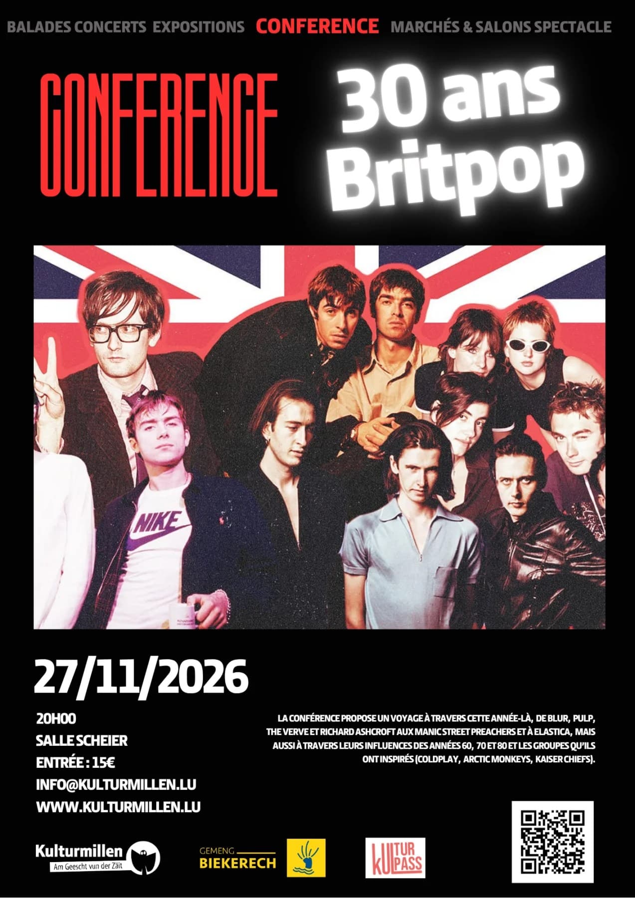 « Les 30 ans de la Britpop ! » – conférence de Laurent Rieppi et Pierre Bartholomé