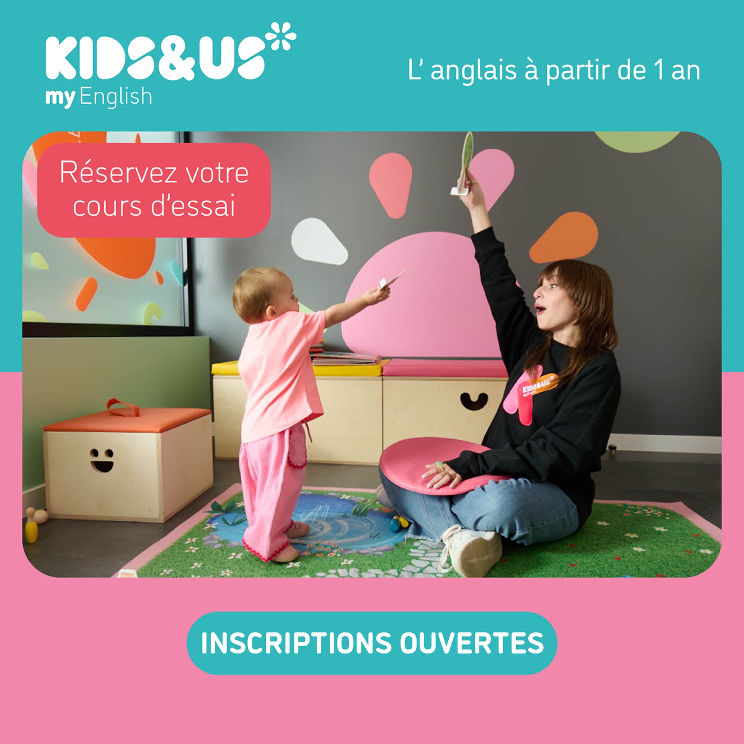 Cours d’anglais pour enfants à partir de 1 an