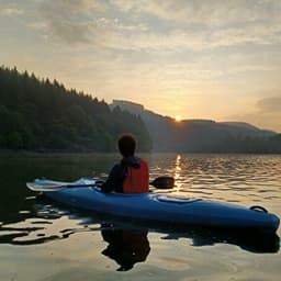 Kayak au petit matin