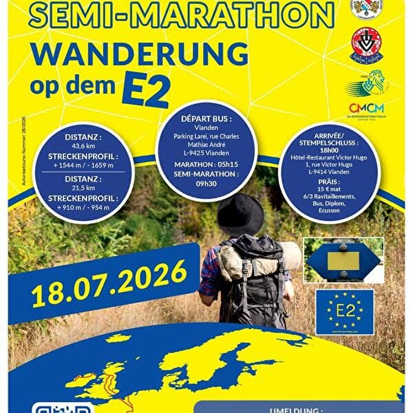 Lieler-Vianden: On the E2 route (Semi-Marathon + Marathon)