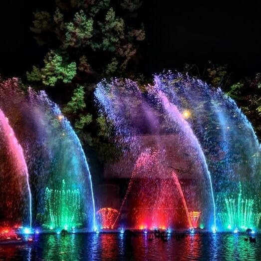 Spectacle son et lumière Fontaines dansantes à Metz