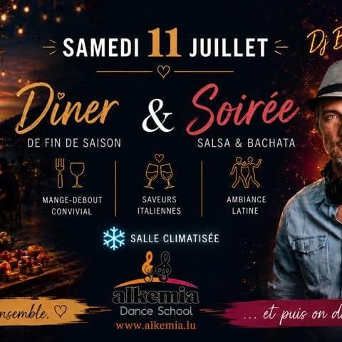 Dîner et soirée de fin de saison Alkemia chez Come à la Maison. Surprise à minuit. Dj Balou & Dj Wil