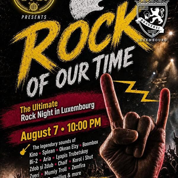 Rock of Our Time • La grande nuit rock au Luxembourg • Big Beer Company Luxembourg