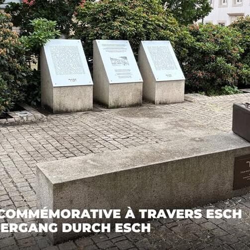 Commemorative walk through Esch