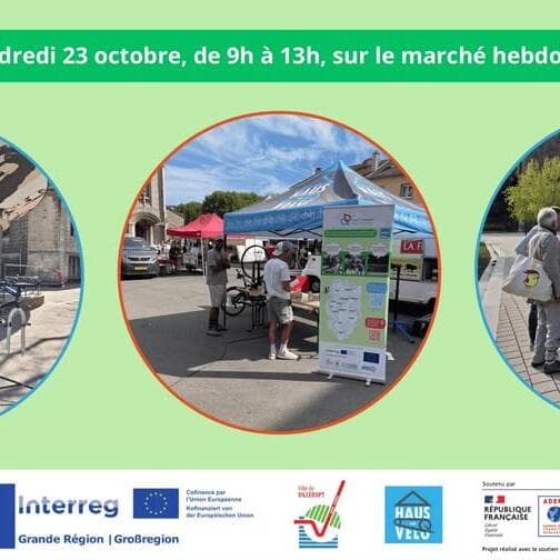 Stand d'information, de collecte et de réparation de vélos à Villerupt (projet Vélab)
