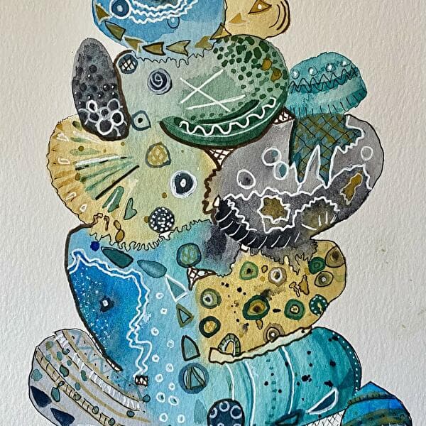Atelier aquarelle - Galets décorés