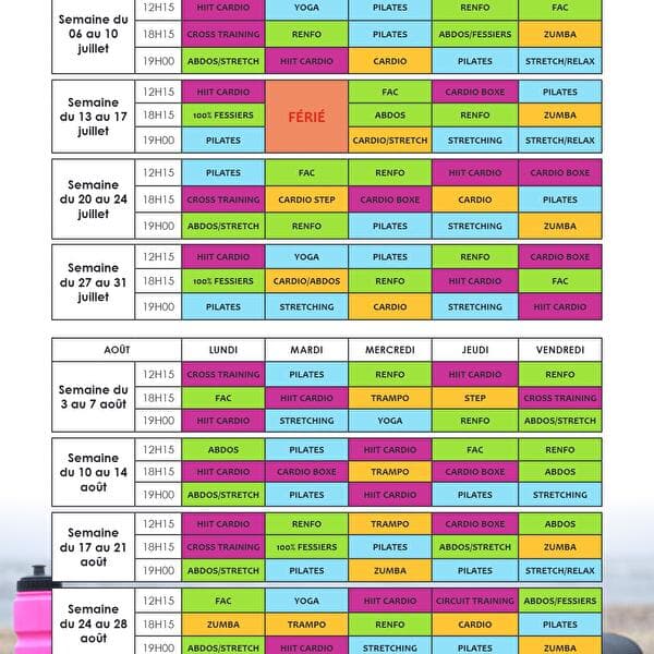 Programme Fitness été