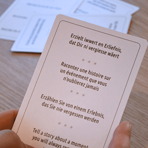 Soirée intergénérationnelle avec jeu de cartes « Nous sommes tous plus qu'une seule histoire... »