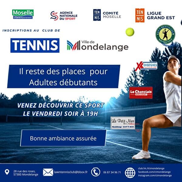 Inscription Tennis Club Mondelange