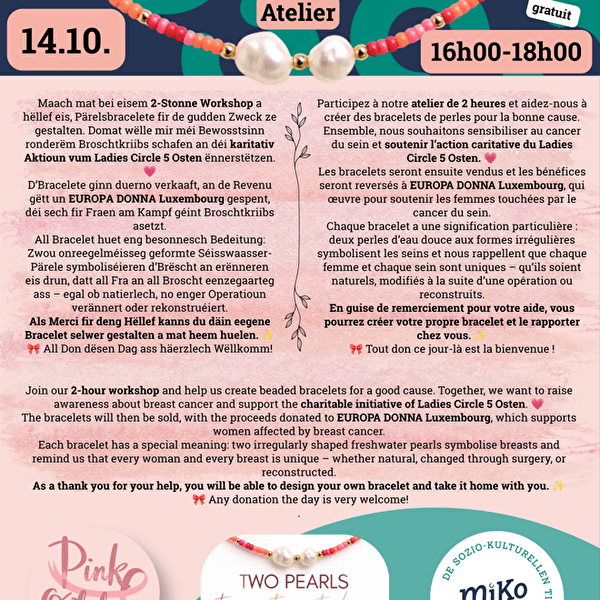 Atelier de bracelets en perles