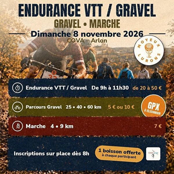 Endurance VTT, parcours gravel et marche