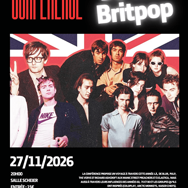 « Les 30 ans de la Britpop ! » – conférence de Laurent Rieppi et Pierre Bartholomé
