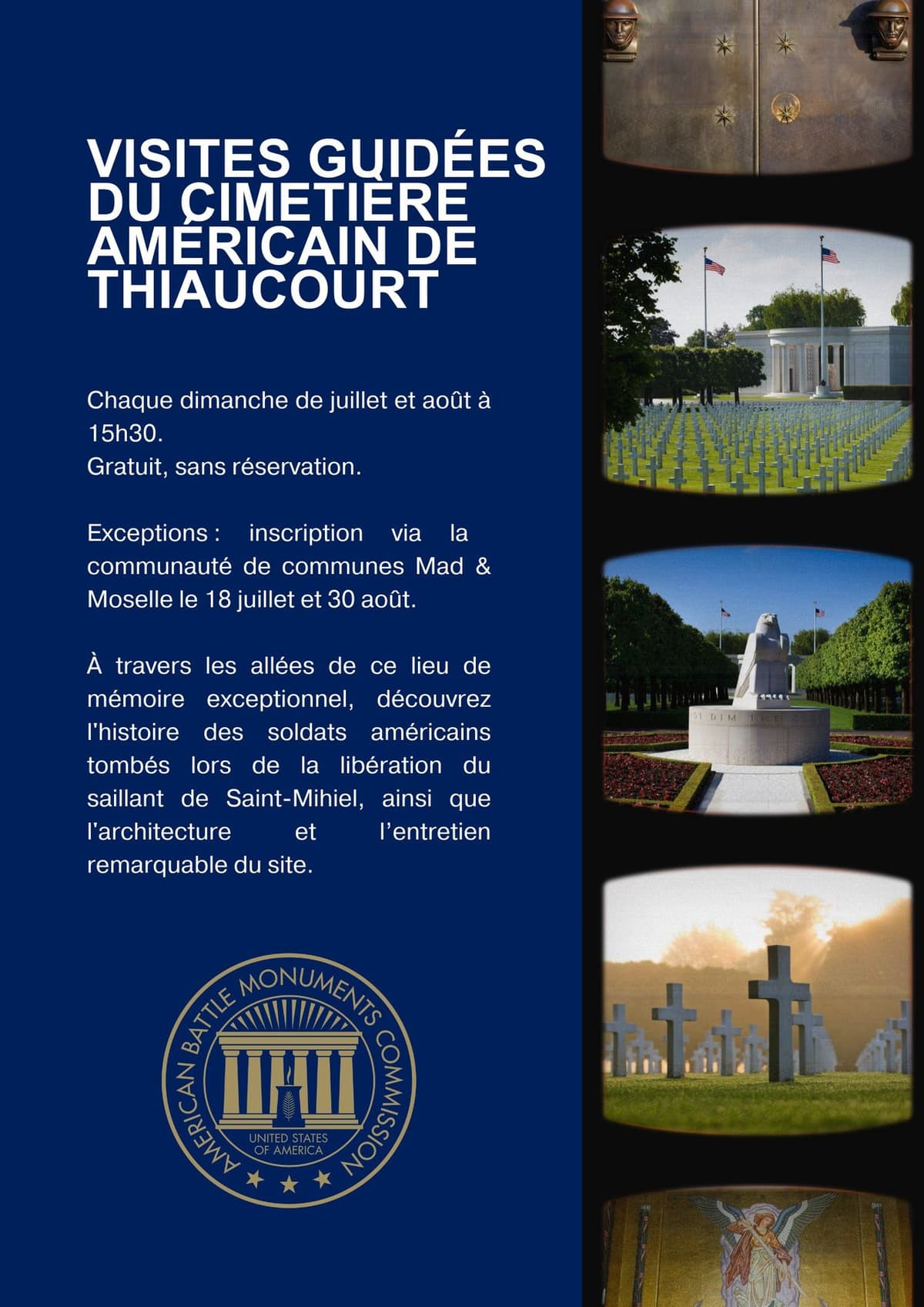 Visites estivales du cimetière américain de Thiaucourt