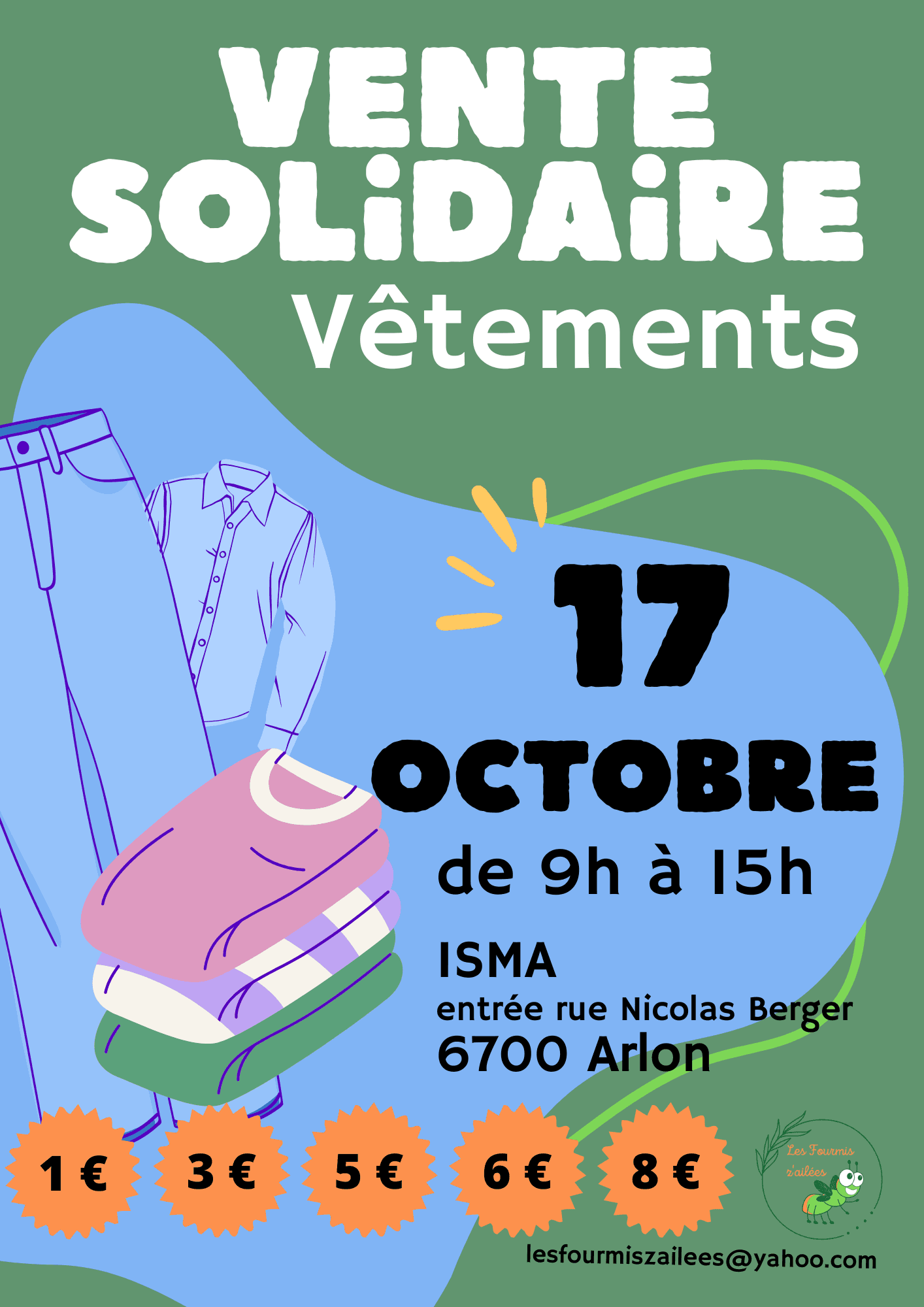 Vente solidaire de vêtements