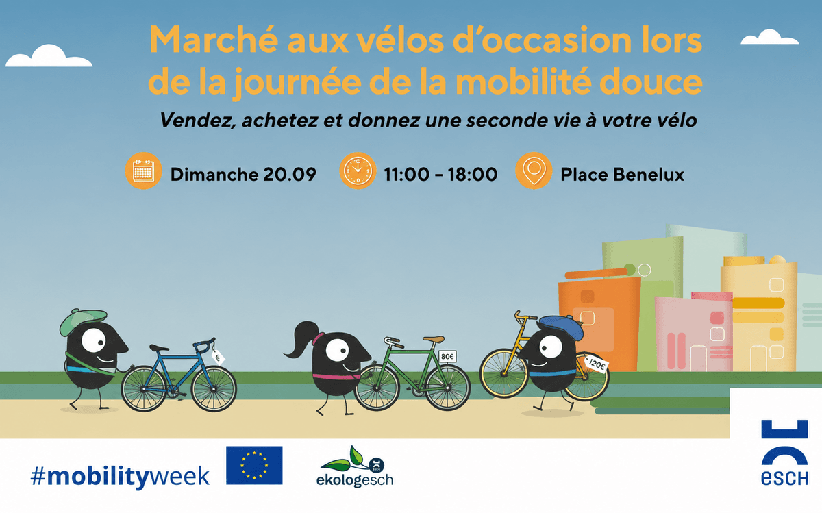 Marché aux vélos d’occasion lors de la journée de la mobilité douce