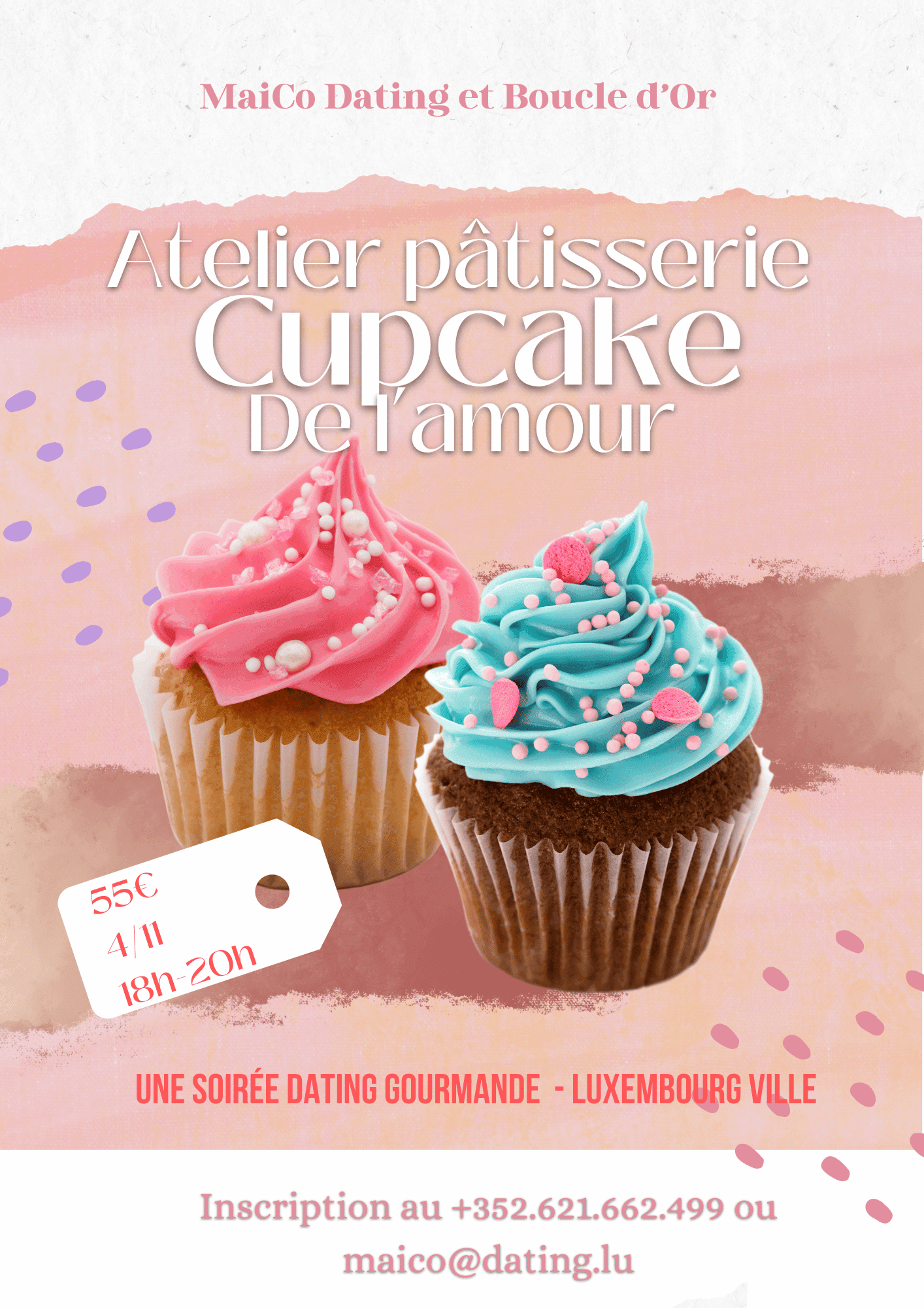 Pastry workshop: love cupcakes