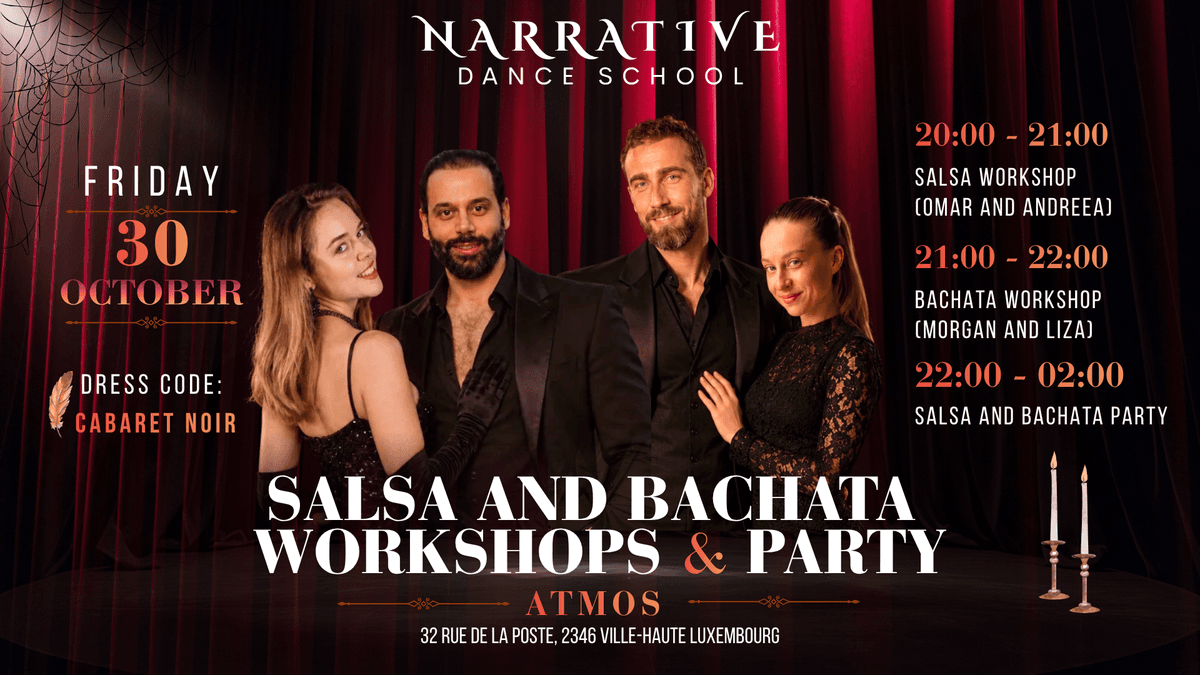 Ateliers de salsa et de bachata + soirée « Cabaret Noir »