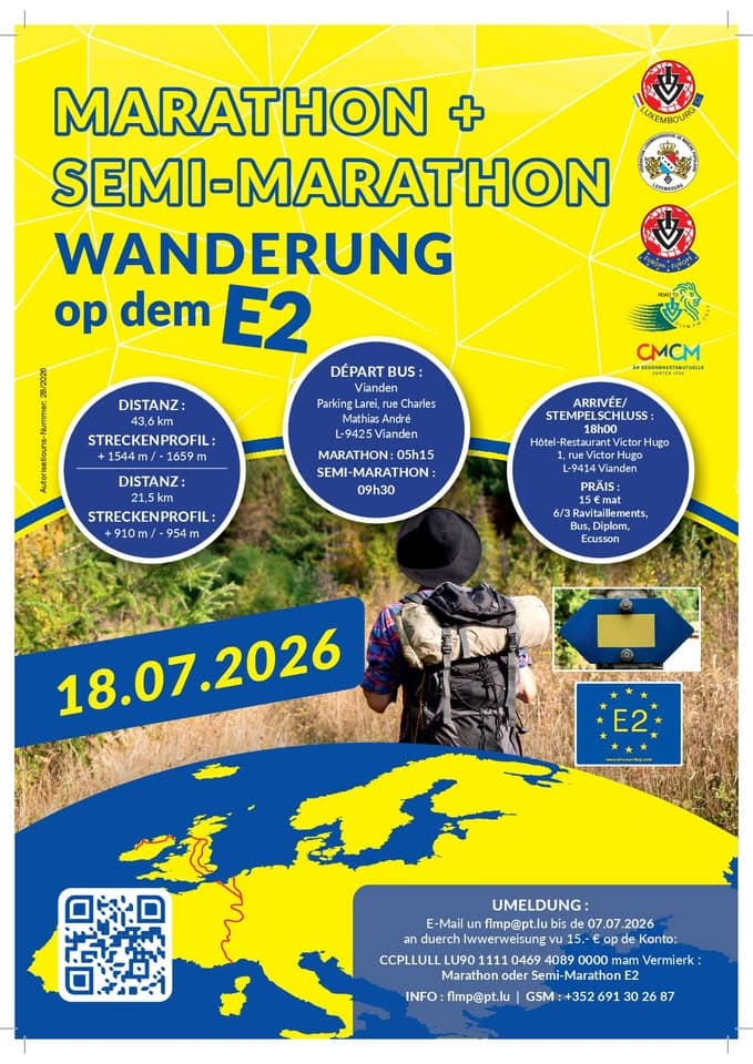 Lieler-Vianden: On the E2 route (Semi-Marathon + Marathon)