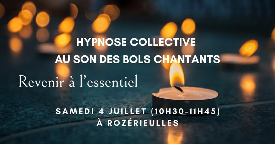 Hypnose collective au son des bols chantants