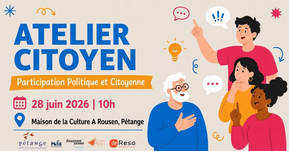 Pétange : Atelier citoyen - Participation politique et citoyenne