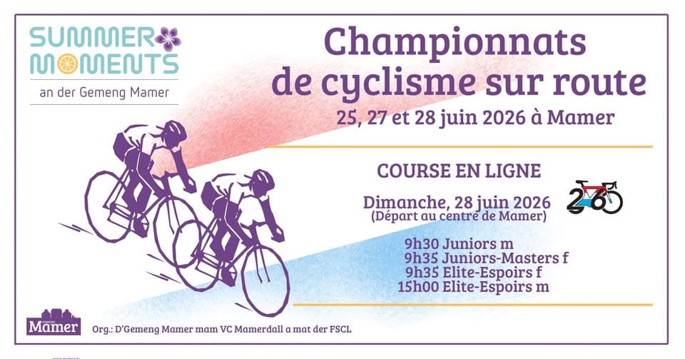 Championnats nationaux de cyclisme sur route - Juniors, Masters, Espoirs, Elite