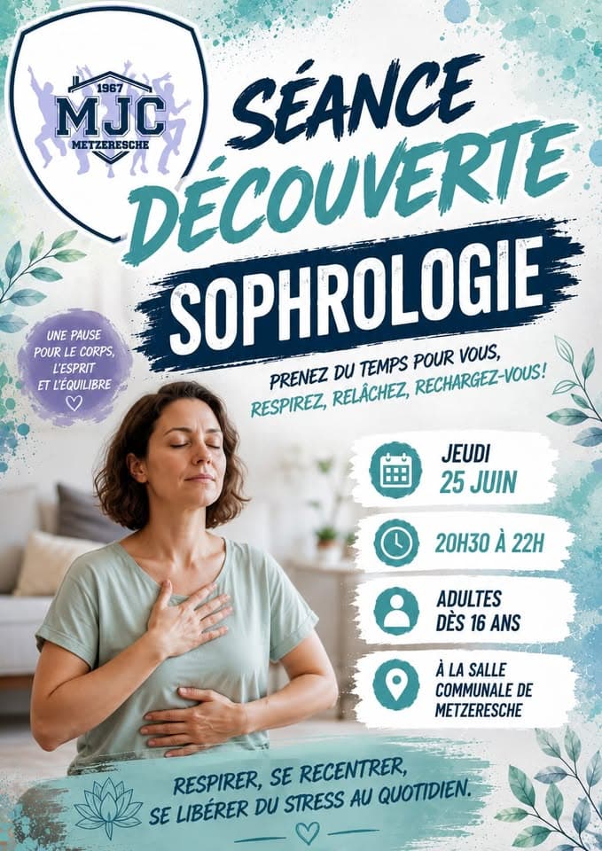 Séance gratuite « portes-ouvertes » de sophrologie à Metzeresche – adultes