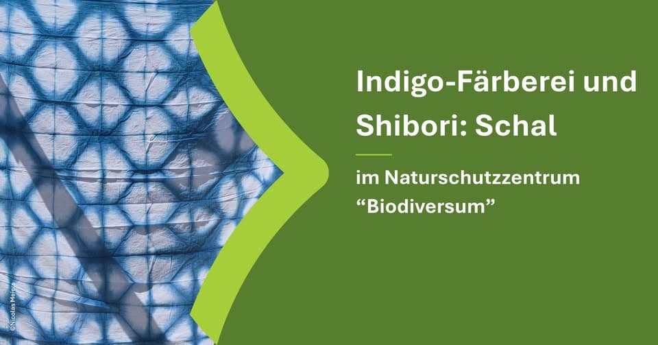 Teinture à l'indigo et Shibori : écharpe