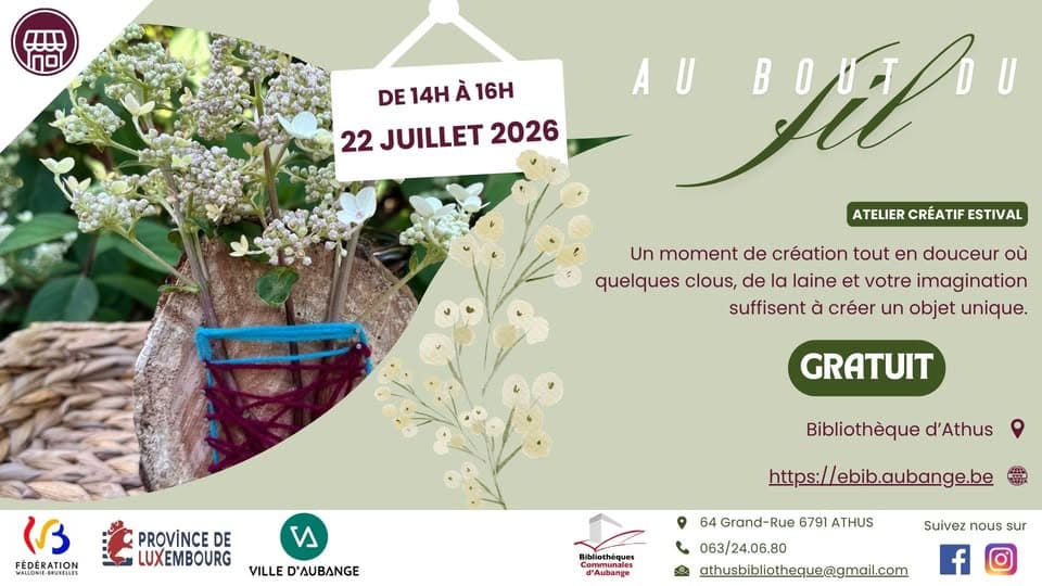 July Creative Summer Workshop at Athus Library – Au bout du fil