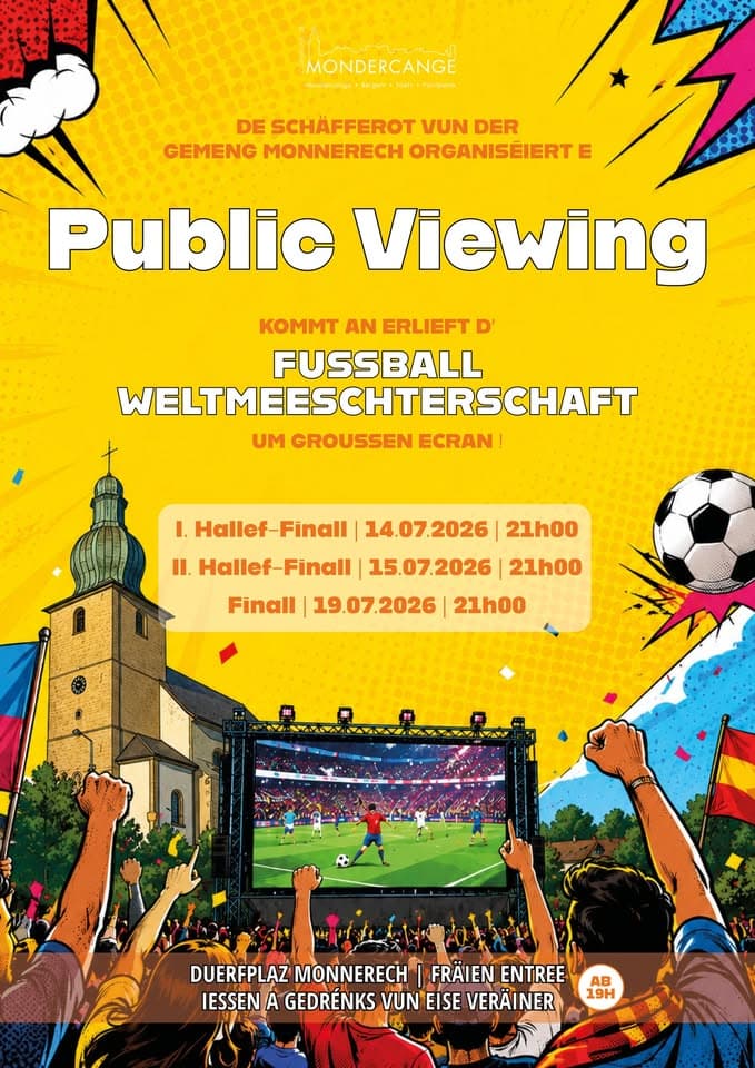 Public viewing on the village square