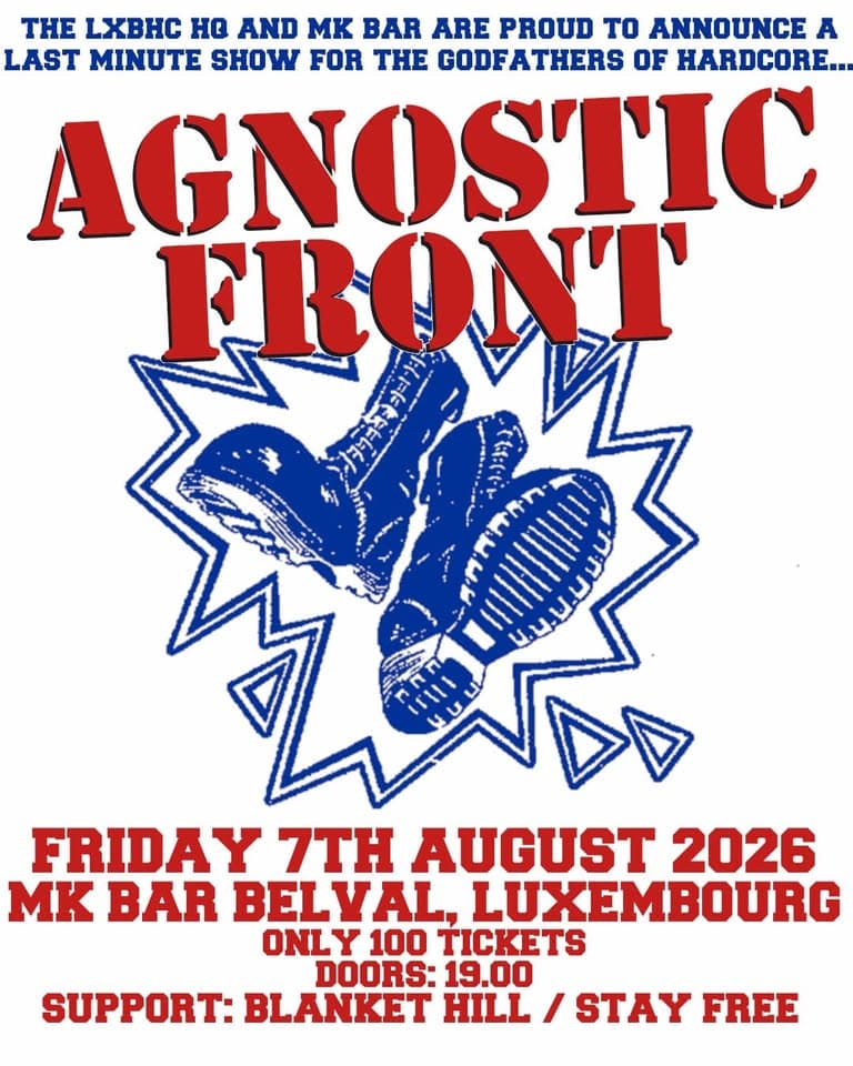 Agnostic Front at MK Bar (100 tickets only)