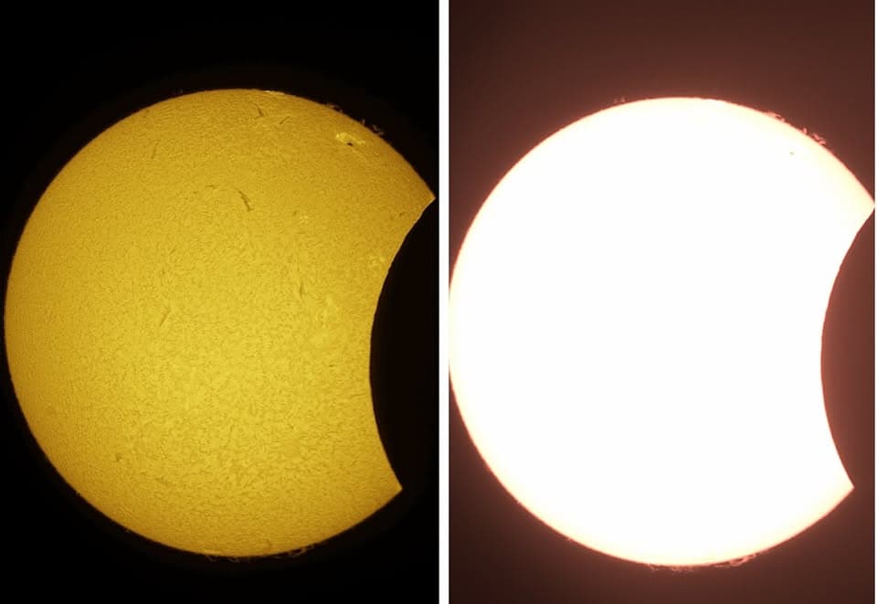 Éclipse partielle de soleil à l'observatoire