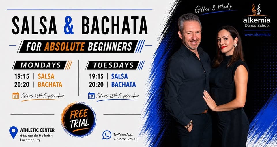 Cours de salsa et bachata pour débutants